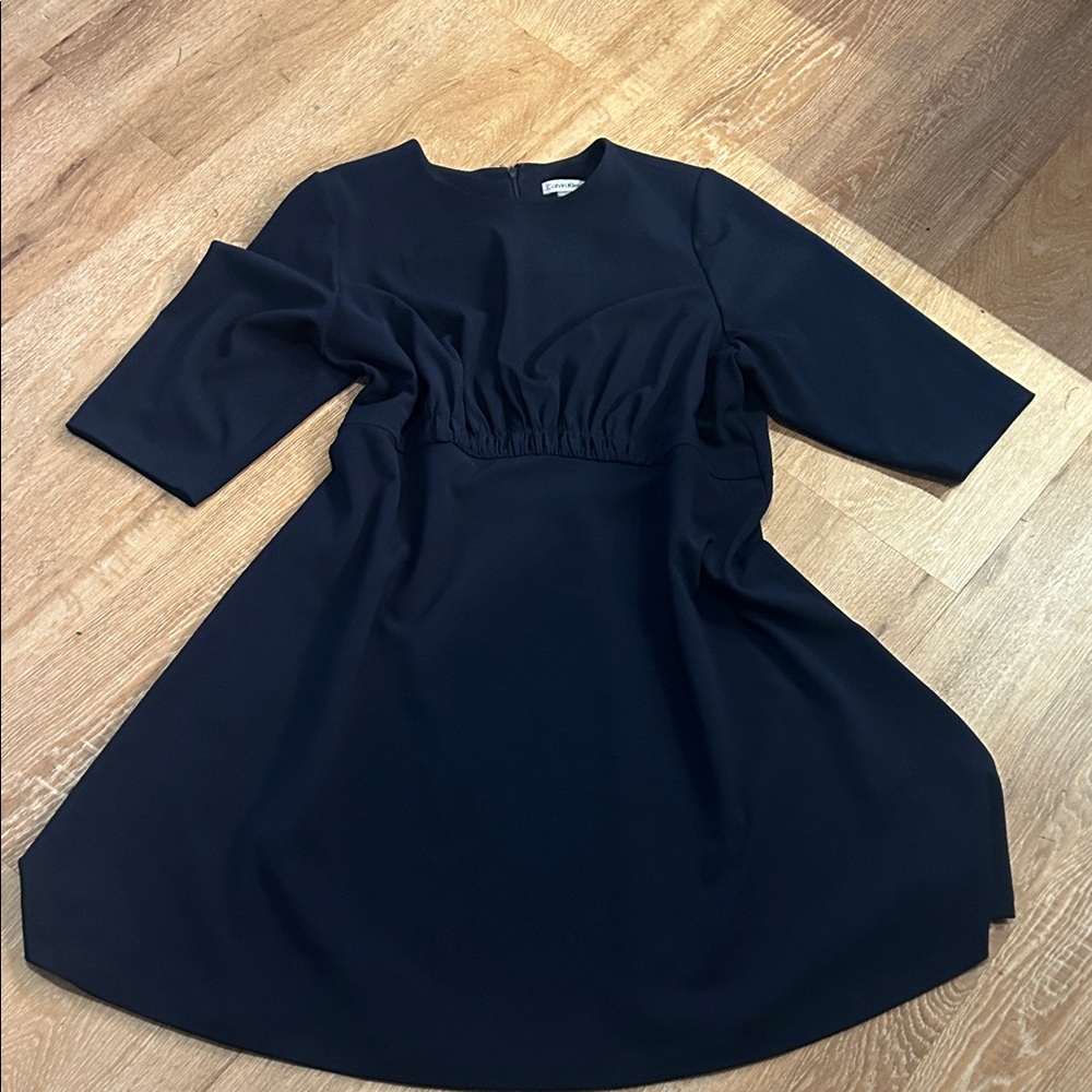 Calvin Klein Navy Long Sleeve Dress